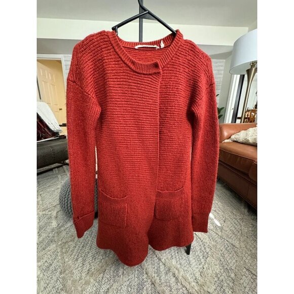 Soft Surroundings Marcella Burnt Orange Cardigan Sweater Womens Size Small - Picture 2 of 6